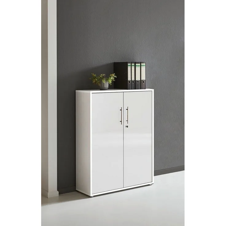 BMG Möbel Aktenschrank Office Edition (ideal für Aktenordner) 3 OH, abschließbar, Hochglanz lackiert oder matt