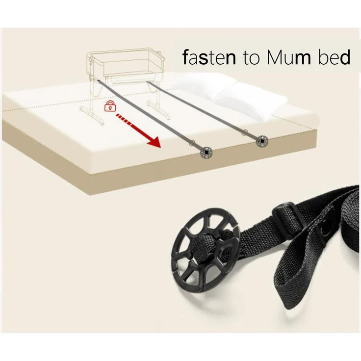 Babify - Mini-Kinderbett, verstellbar, verschiedene Höhen, inkl. Matratze, Grau – Bild 7