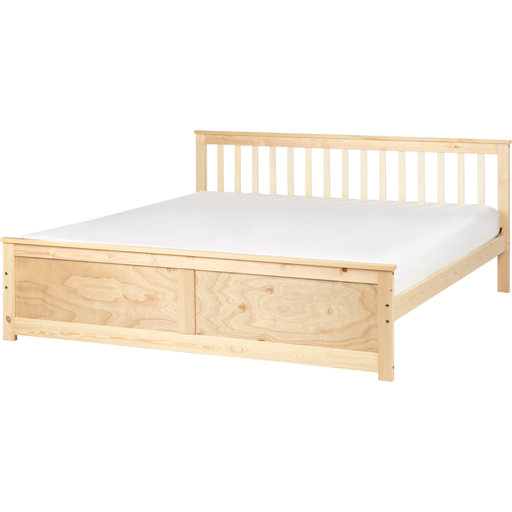 Bett mit Lattenrost OLENDON 180x200 cm Holz Heller Holzfarbton