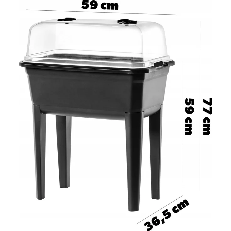 KADAX großes Mini-Gewächshaus, Mini-Gewächshaus, Heimgewächshaus, Setzlinge, 60 cm, 30 l – Bild 2