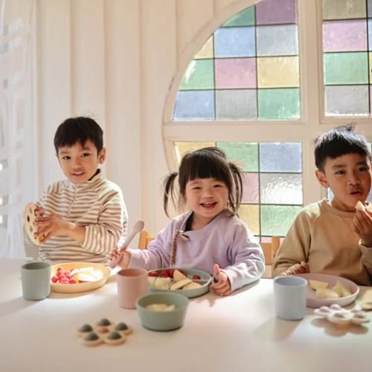 Mushie Kinderbesteck Babylöffel Ivory (2-tlg), 2 Personen, Silikon, 2er Set Silikon BPA-frei Spülmaschinenfest – Bild 4