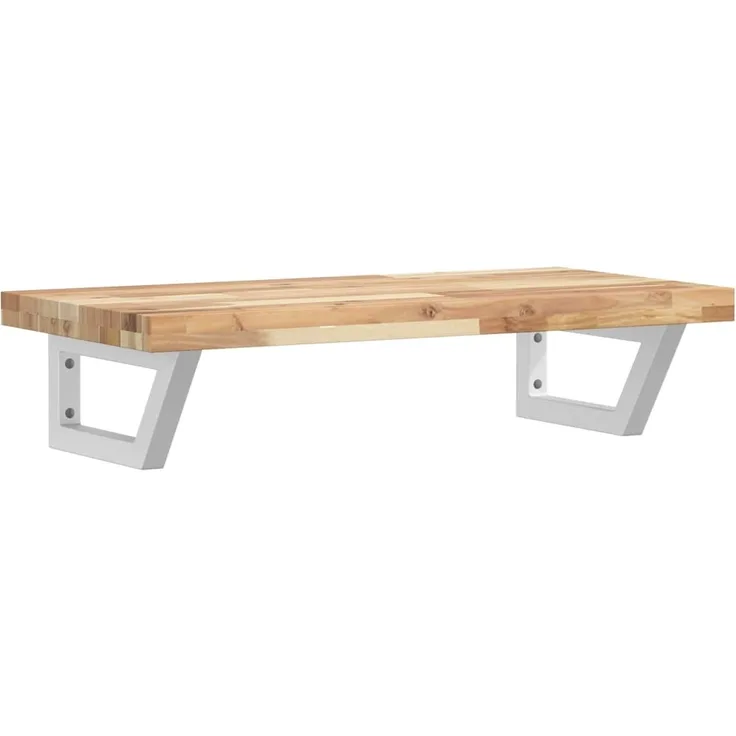 vidaXL Waschbeckenregal Wandmontage Stahl und Akazienholz 3302690