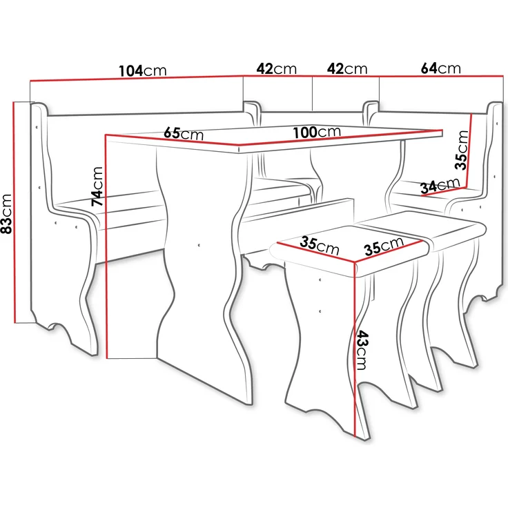 Eckbank Thomas (Farbe: Cashmere + Trinity 02) – Bild 3