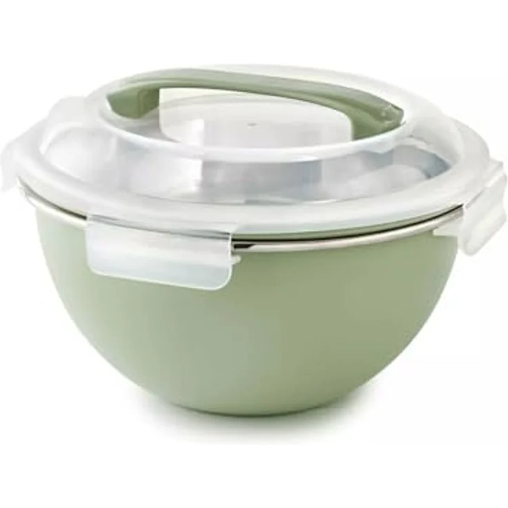 Betty Bossi Aufbewahrungsdose Edelstahlschüssel mit Transportdeckel Rührschüssel Salat Ø 27 cm – Bild 1
