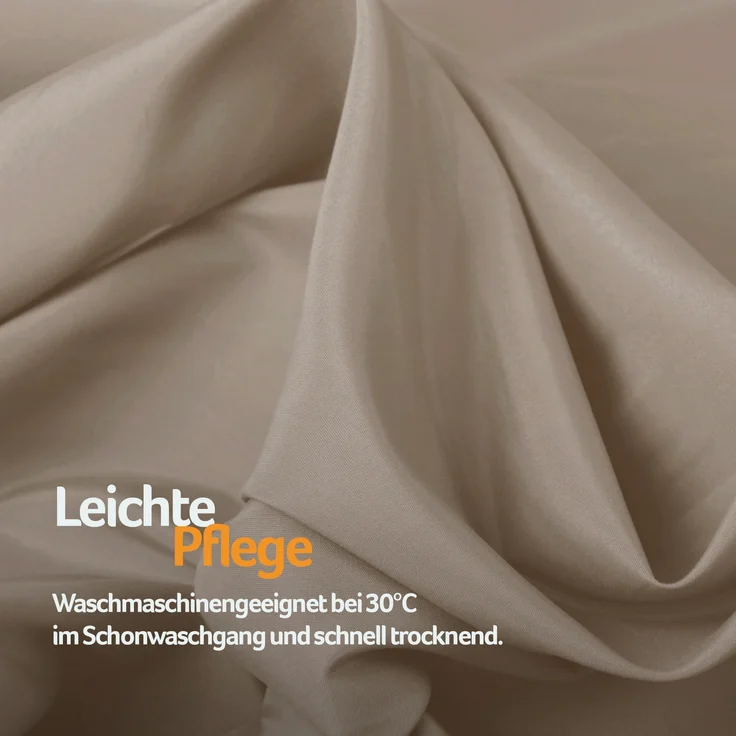 Bestlivings Blickdichte, Gardine mit Ösen, in vielen Größen und Farben Sandgrau 140x245 cm – Bild 9