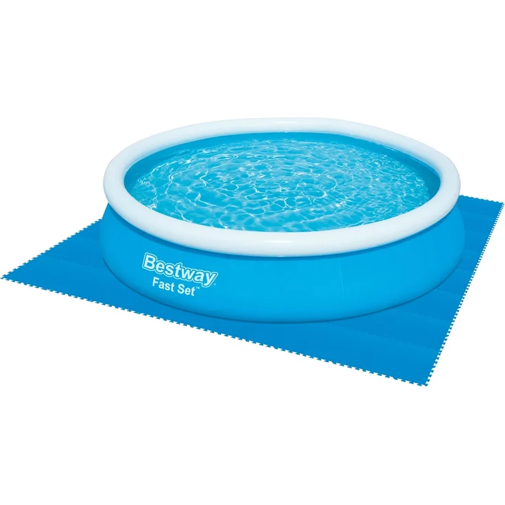 Bestway Pool-Bodenschutzfliesen Set 9 Stück á 50 x 50 cm, blau – Bild 4