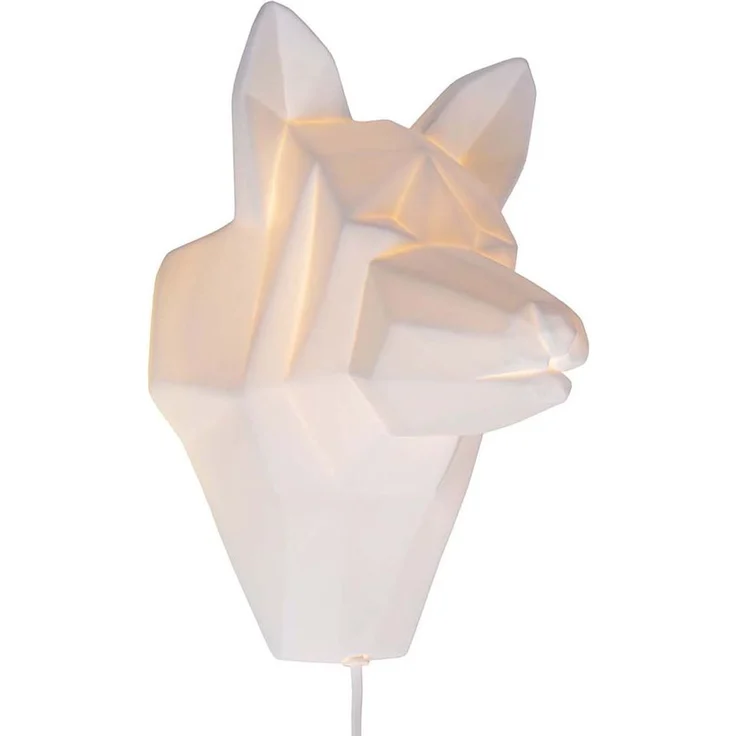 Wandleuchte, Porzellan weiß, Hund, H 30 cm – Bild 7