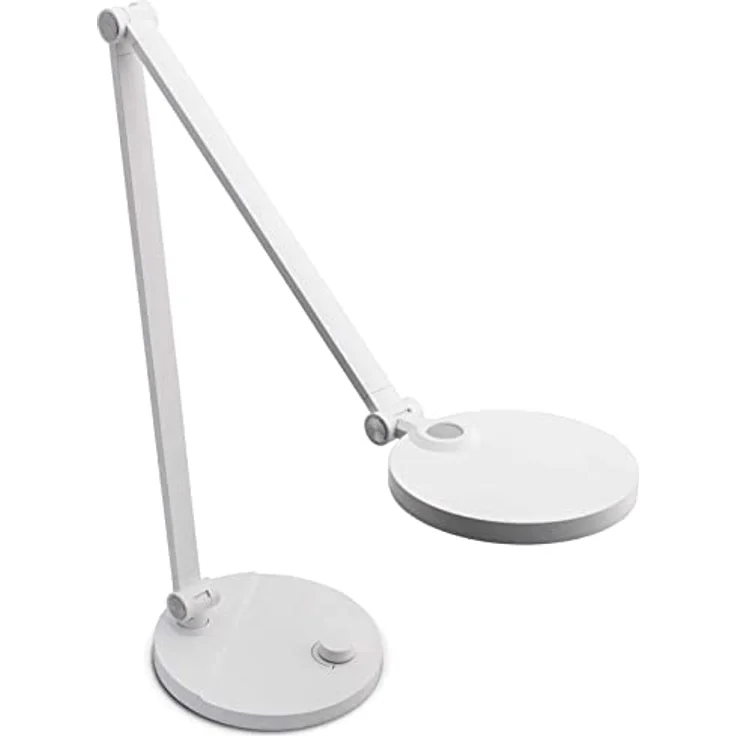 FeinTech LTL00120 LED Schreibtischlampe dimmbar mit Drehknopf, weiß, flexible Lichtfarbe und Helligkeitseinstellung – Bild 6