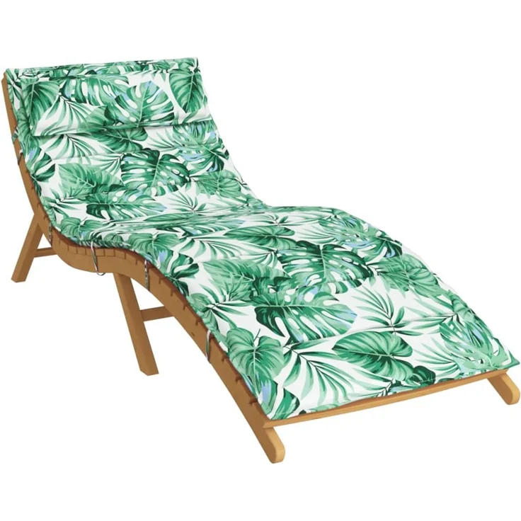 vidaXL Sonnenliegen-Auflage Blattmuster 180x60x4 cm Oxford-Gewebe 361864 – Bild 3