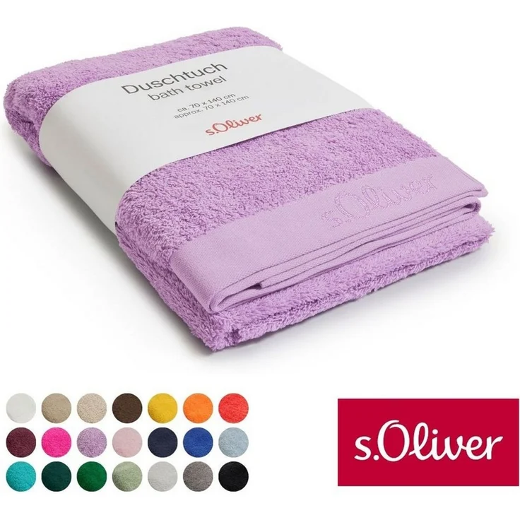 s.Oliver Handtuch, Walkfrottier (1-St), besonders weich und saugfähig, Flieder, 70x140 cm – Bild 1