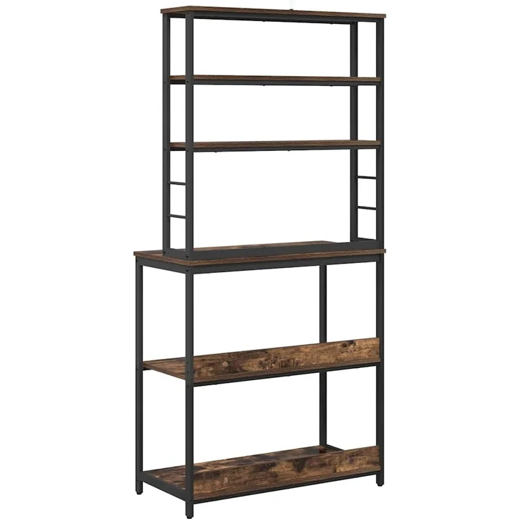 vidaXL Küchenregal Geräucherte Eiche 80 x 40 x 168 cm Holzwerkstoff 883888 – Bild 7