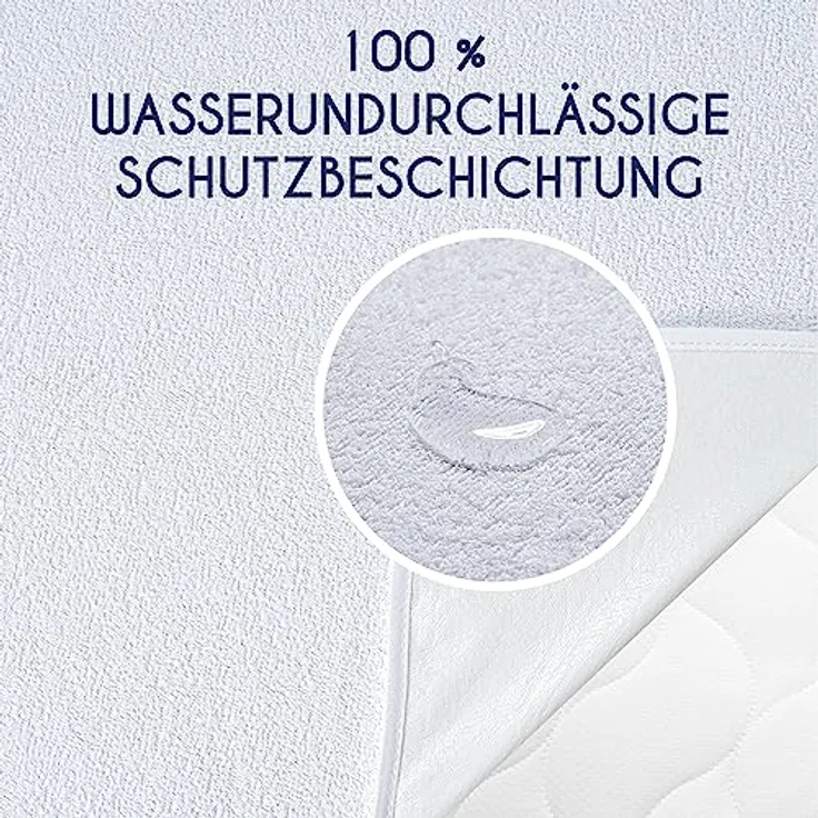 Matratzenschoner 200x220 cm Wasserdicht Oeko-TEX Zertifiziert von Dreamzie - Atmungsaktive Matratzenauflage – Bild 4