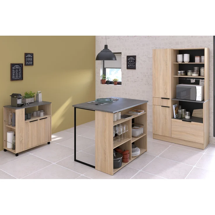 Buffet >Fumay 3< (3-teilig) Buffet 100x186x45, Theke 109x90x80, Beistelltisch 75x81x40 – Bild 2