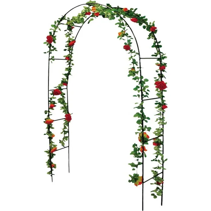 Rosenbogen Rankhilfe Torbogen Spalier für Kletterpflanzen Metall grün 240cm
