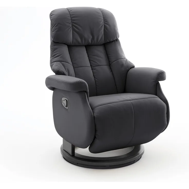 Relaxsessel Calgary L schwarz Leder/ Schwarz