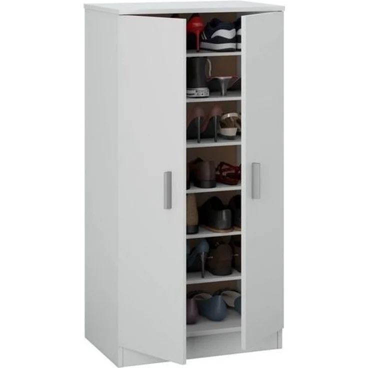 habeig Schuhschrank Dielenschrank, Schuhregal, Flurschrank, Kleiderschrank, weiß vielseitig einsetzbar – Bild 4