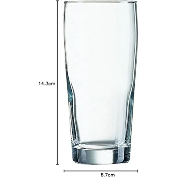 Bierglas Arcoroc Willi Becher Durchsichtig Glas 330 ml (12 Stück) – Bild 2