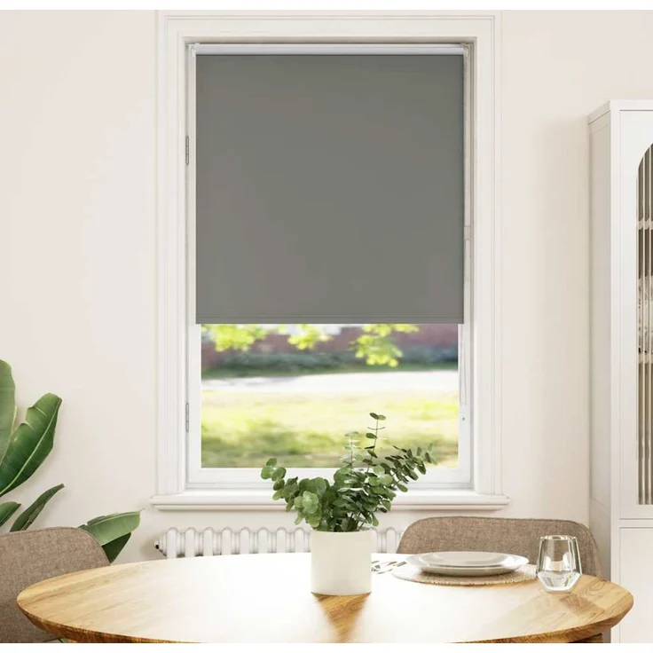 vidaXL Verdunkelungsrollo Grau 80x175 cm Stoffbreite 75,7 cm Polyester 4011150 – Bild 1