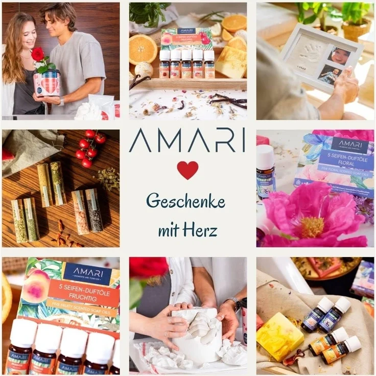 Amari Geschenkbox AMARI® Handabdruck Set für Paare - 3D Gipsabdruck Set Familie – Bild 8