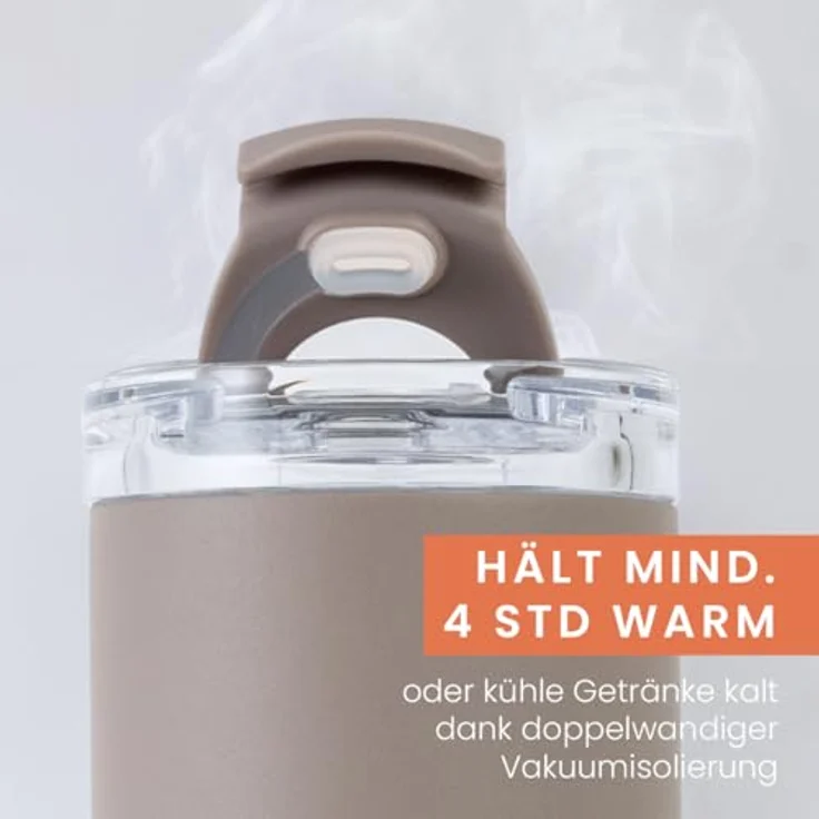 Groenenberg Thermobecher Earth, 350 ml | Kaffeebecher to go 100% Auslaufsicher | Hält mind. 4 h warm | Coffee to go Becher aus recyceltem Edelstahl – Bild 5