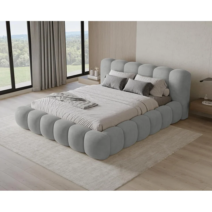 Chilly Möbel Polsterbett Stoff mit Stauraum und Hubfunktion Holzrahmen (Boxbett ohne Matratze in vielen Farben, 1-tlg, 140x200 160x200 180x200 200x200cm), gepolstertem Kopfteil Bettkasten modern – Bild 6