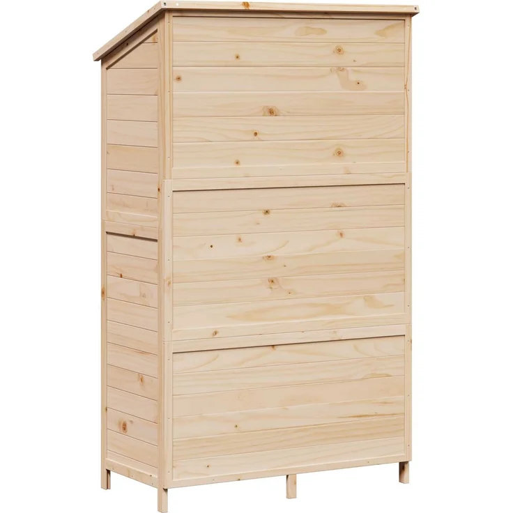 vidaXL Gartenschuppen Natur 106,5 x 56 x 176 cm Massivholz aus Fichte 42033448 – Bild 6