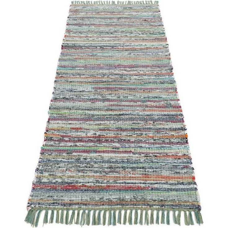 carpetfine Teppich Kelim Chindi, Wendeteppich, rechteckig, Höhe: 6 mm, handgewebt, Fleckerlteppich mit Fransen, auch vielen in Läufergrößen – Bild 4