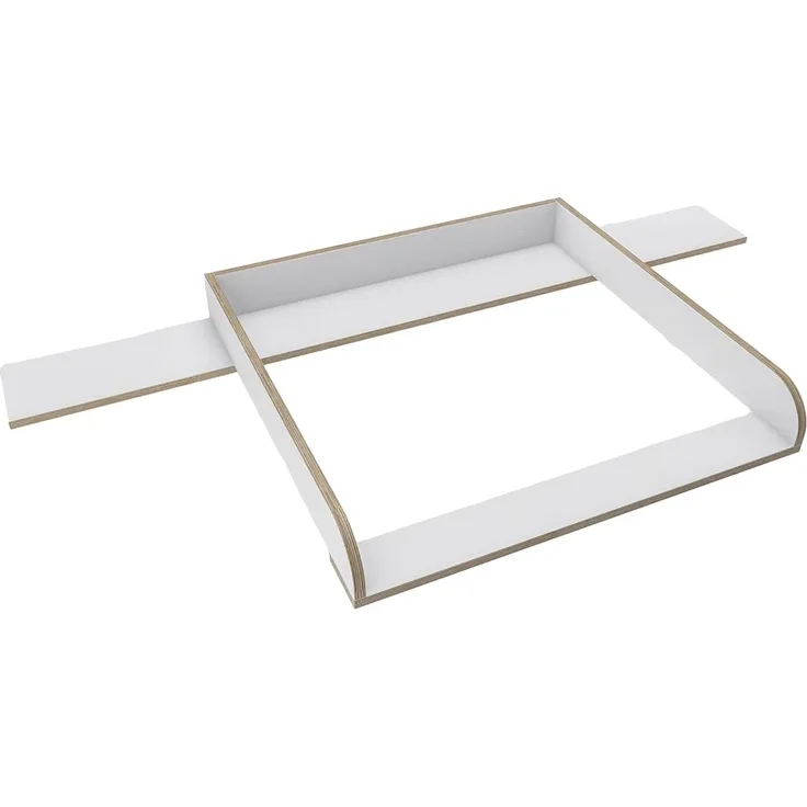 regalik Wickelaufsatz mit Platte für Hemnes von IKEA, Wickeltischaufsatz für 50x160 cm Kommoden, Abnehmbar Wickelkommode aufsatz, Abgerundeten Frontplatten, Weiß Superholz, 2 mm ABS-Material