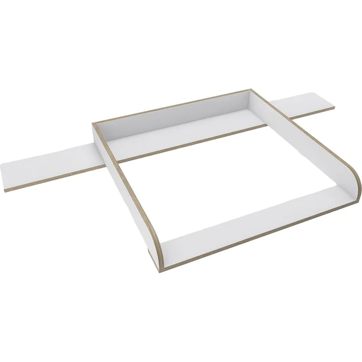 regalik Wickelaufsatz mit Platte für Hemnes von IKEA, Wickeltischaufsatz für 50x160 cm Kommoden, Abnehmbar Wickelkommode aufsatz, Abgerundeten Frontplatten, Weiß Superholz, 2 mm ABS-Material – Bild 1