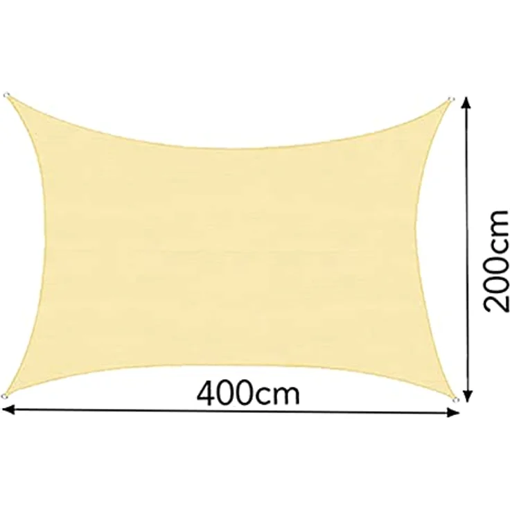 Sonnensegel Anthrazit/Schwarz Rechteck 2x4m Schatten UVSchutz Wetterfest Outdoor – Bild 7