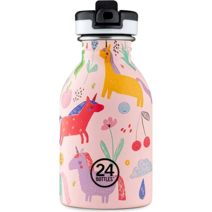 24 Bottles Trinkflasche Trinkflasche 0,25 l Magic Friends mit Sportdeckel, Trinkflasche, Ø6,5cm, mehrfarbig – Bild 1