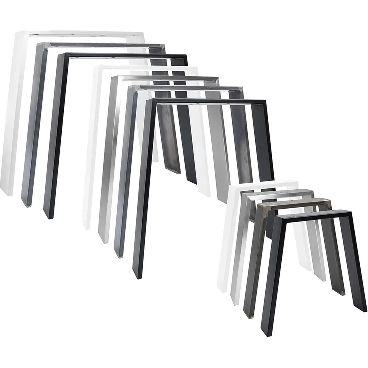 2X Natural Goods Berlin Tischkufen Classic Design Möbelkufen Metall Tischbeine scandic | Loft Tischgestell aus Stahl | Tischkuven, Hairpin Legs (B55/75 x H72cm (Esstisch/Schreibtisch), Industrial)