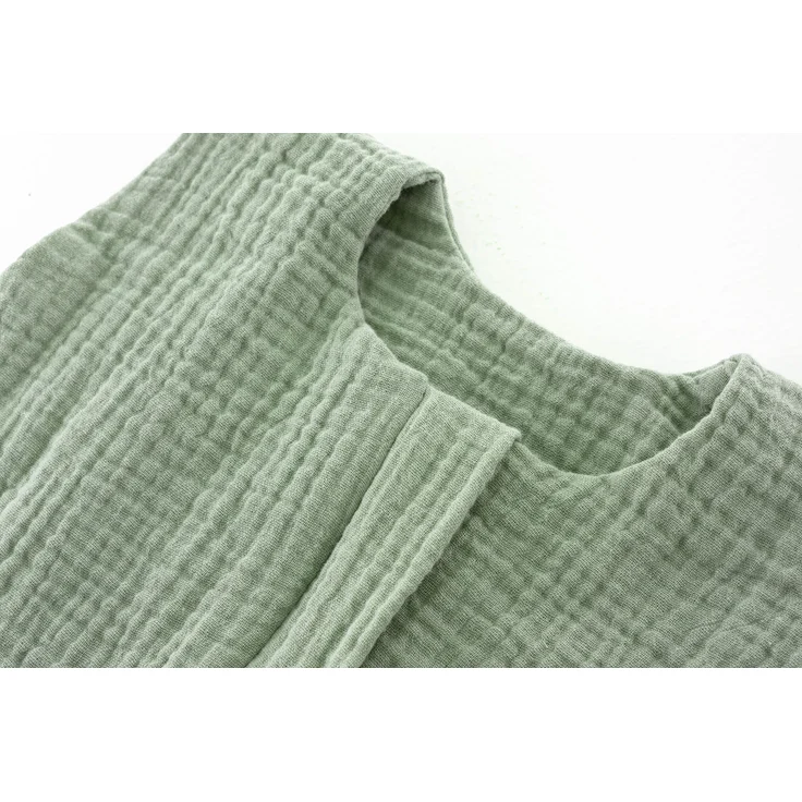 Sommerschlafsack LIEBMICH Baumwollmusselin salbei grün, Größe 90 – Bild 3