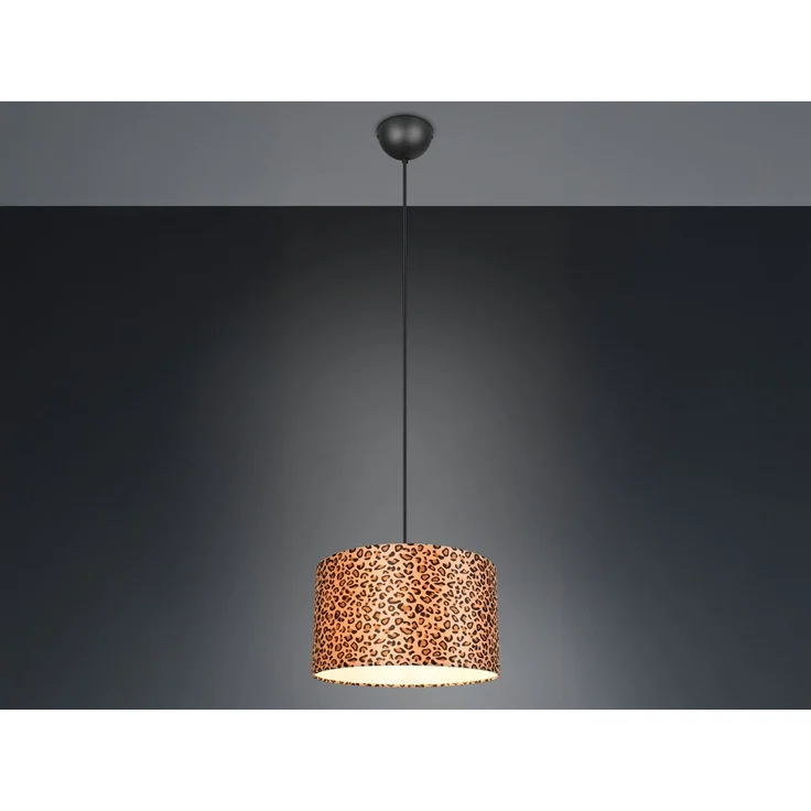 Pendelleuchte PARDINA mit Stoffschirm Leopardenmuster, Ø 40cm – Bild 3