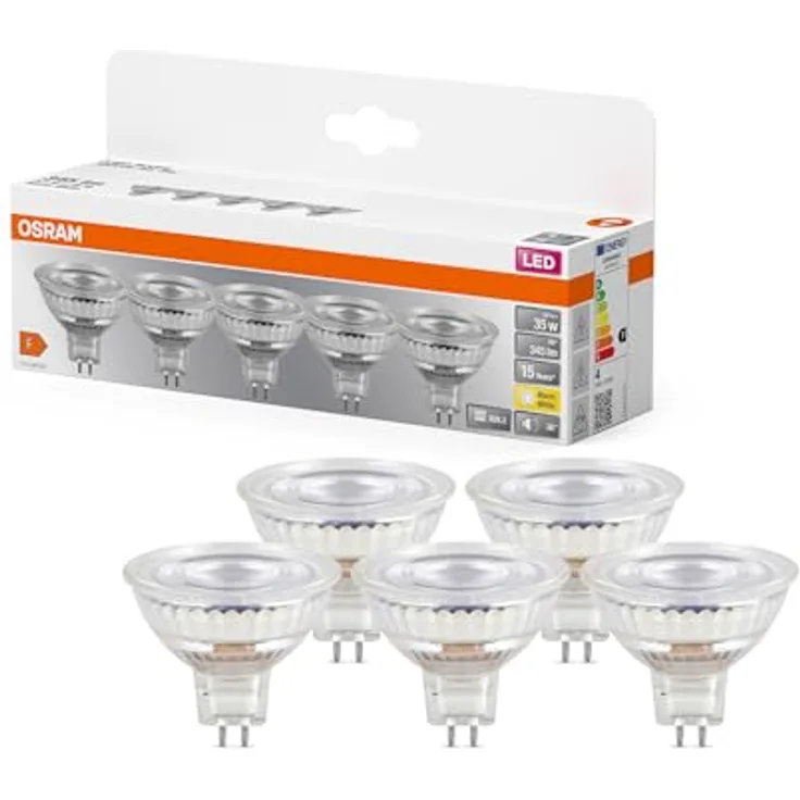 OSRAM LED-Reflektor GU5.3, 3,8W, 2700K, 36°, 5er-Pack
