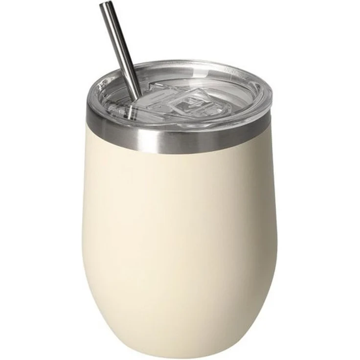 elasto Becher Weinbecher 350 ml Vinova Edelstahl Trinkbecher inkl. Strohhalm, robust, spülmaschinengeeignet, Sommer, Geschenk – Bild 4