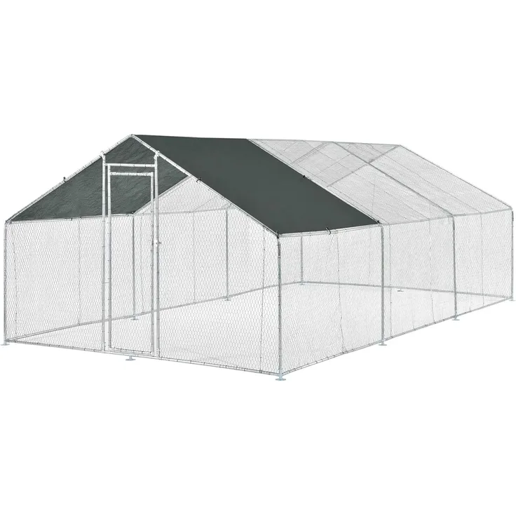 Freilaufgehege Wels mit Sonnendach 3x6x2 m [pro. tec]