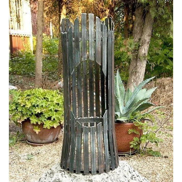 Feuersäule Albero Feuerkorb 80002 Feuerschale 60cm Metall Feuerstelle Säule – Bild 2