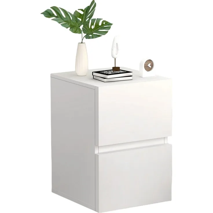 oyajia Nachttisch Nachtschrank mit 2 Schubladen für Schlafzimmer Wohnzimmer (Schlafzimmer Nachttisch 40 x 40 x 58 cm), Beistelltisch, 2 Schubladen, modern