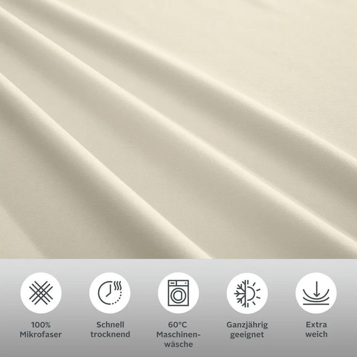 OTTO home Bettwäsche Desner, Microfaser, 2 teilig, Premium Qualität, 100 % Polyester, sehr weich, uni, ab 135x200 cm – Bild 2