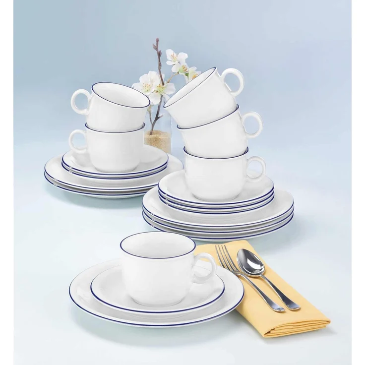 Seltmann Weiden Compact Blaurand Frühstücksteller ø 19,3 cm 6er Set – Bild 4