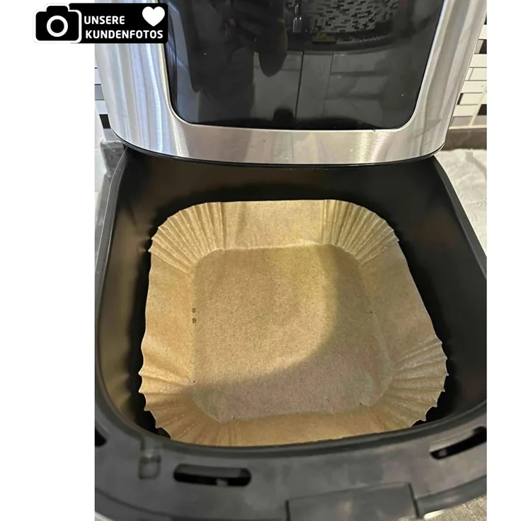 Jungengel Backpapier Airfryer Backpapier rund/quadratisch 100 Stück fettfrei antihaft, Hitzebeständig bis 220 °C, BPA-frei, rund/quadratisch – Bild 7