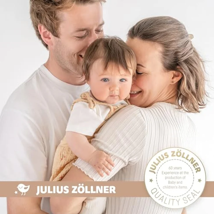 Julius Zöllner Stillkissen Mikroperlen-Füllung, 190 cm mit Bezug aus 100% Baumwollmusselin, Farbe Dune – Bild 6