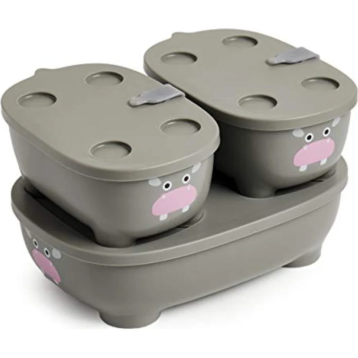 Prince Lionheart 9899 Bentomal Boxes Hippo - Set of 3 Microwave Boxes, grau, 280 g – Bild 6