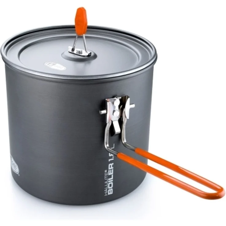 GSI Outdoors Halulite Topf Aluminium 1 8 l Grau Orange Aluminium – Bild 1