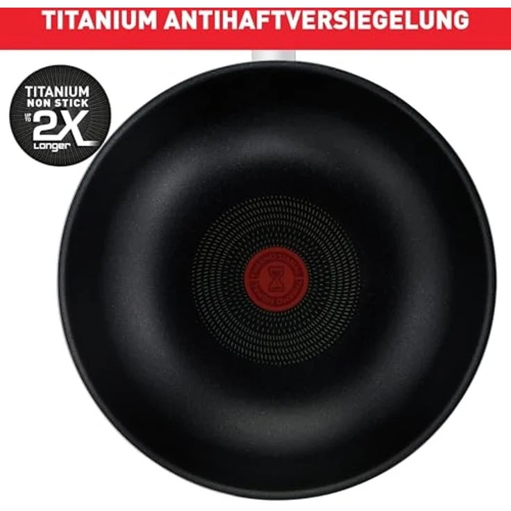 Tefal D52610 Resist Crêpepfanne 25 cm | sichere Titanium Antihaftversiegelung | Thermo-Signal Temperaturindikator | leichte Reinigung | Flame Protect-Technologie | Schwarz | nicht induktionsgeeignet – Bild 5