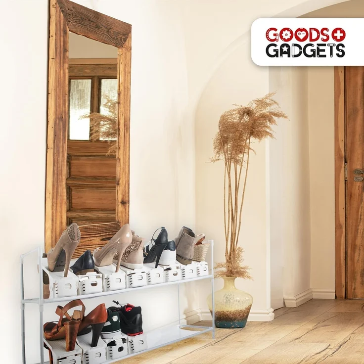 Goods+Gadgets Schuhstapler Schuhorganizer 50% mehr Platz, im Schuhregal Schuhordner - 3 Paar – Bild 8
