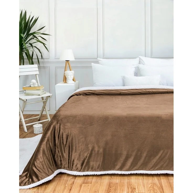 Wohndecke in Lammfell‑Optik - Kuscheldecke flauschig – Sherpa Fleecedecke, Gräfenstayn, Warme Wolldecke & Sofaüberwurf Tagesdecke für Couch & Sofa – Bild 3