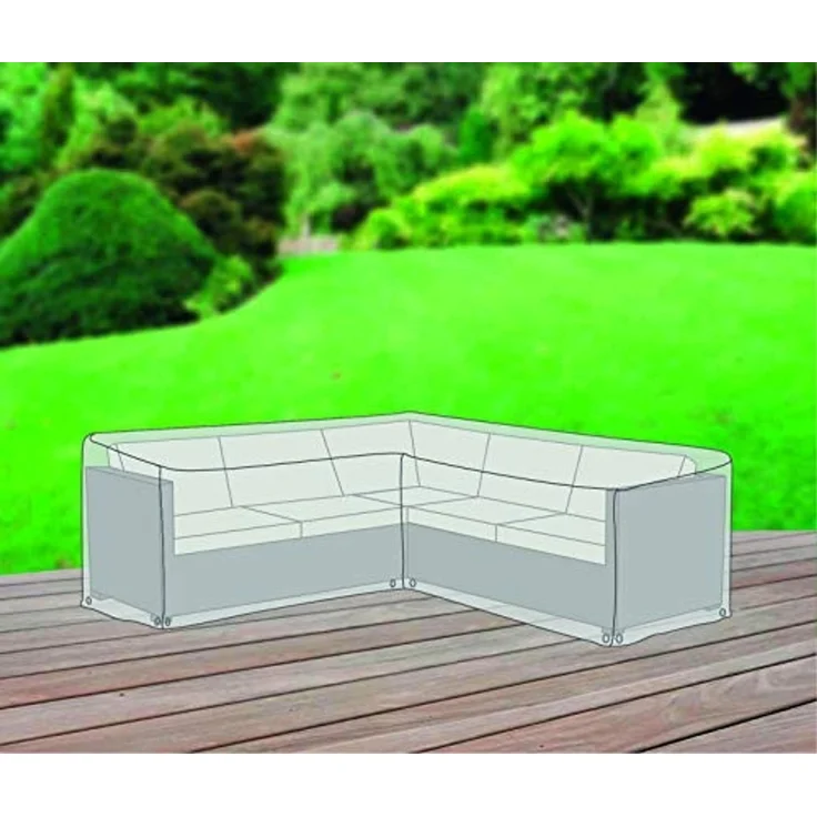 Gardissimo Gartenmöbel Schutzhülle für Lounge Set L-Form Abdeckung Plane – Bild 2