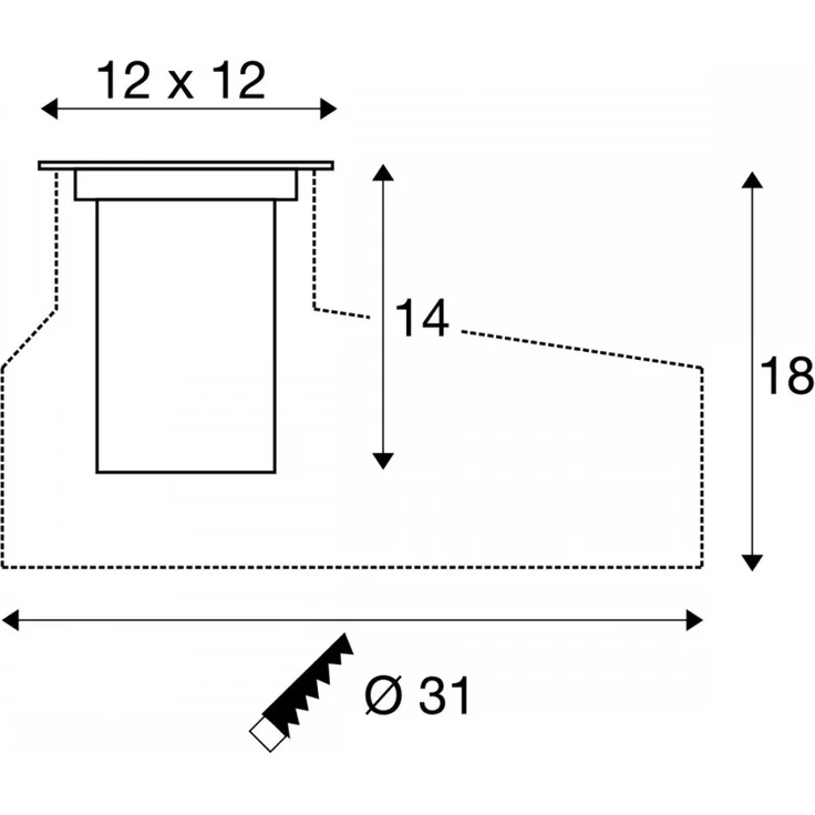 SLV 1007811 DASAR® M Bodeneinbauleuchte eckige Abdeckung 24° 3000K DALI-Treiber edelstahl – Bild 6